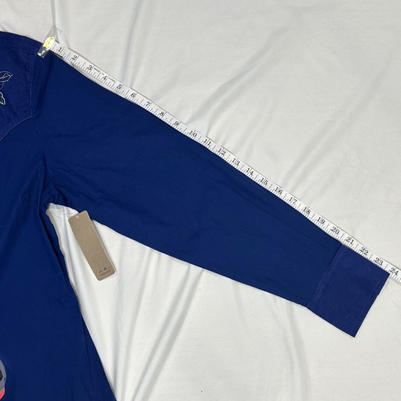 Western Floral Embroidered Country Button-Down Shirt in Blue-  Cowgirl- NWT - Picture 9 of 13